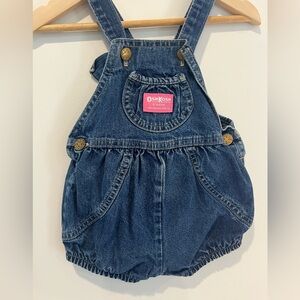 Vintage Oshkosh Baby Overall Bubble Romper Size 18 Months